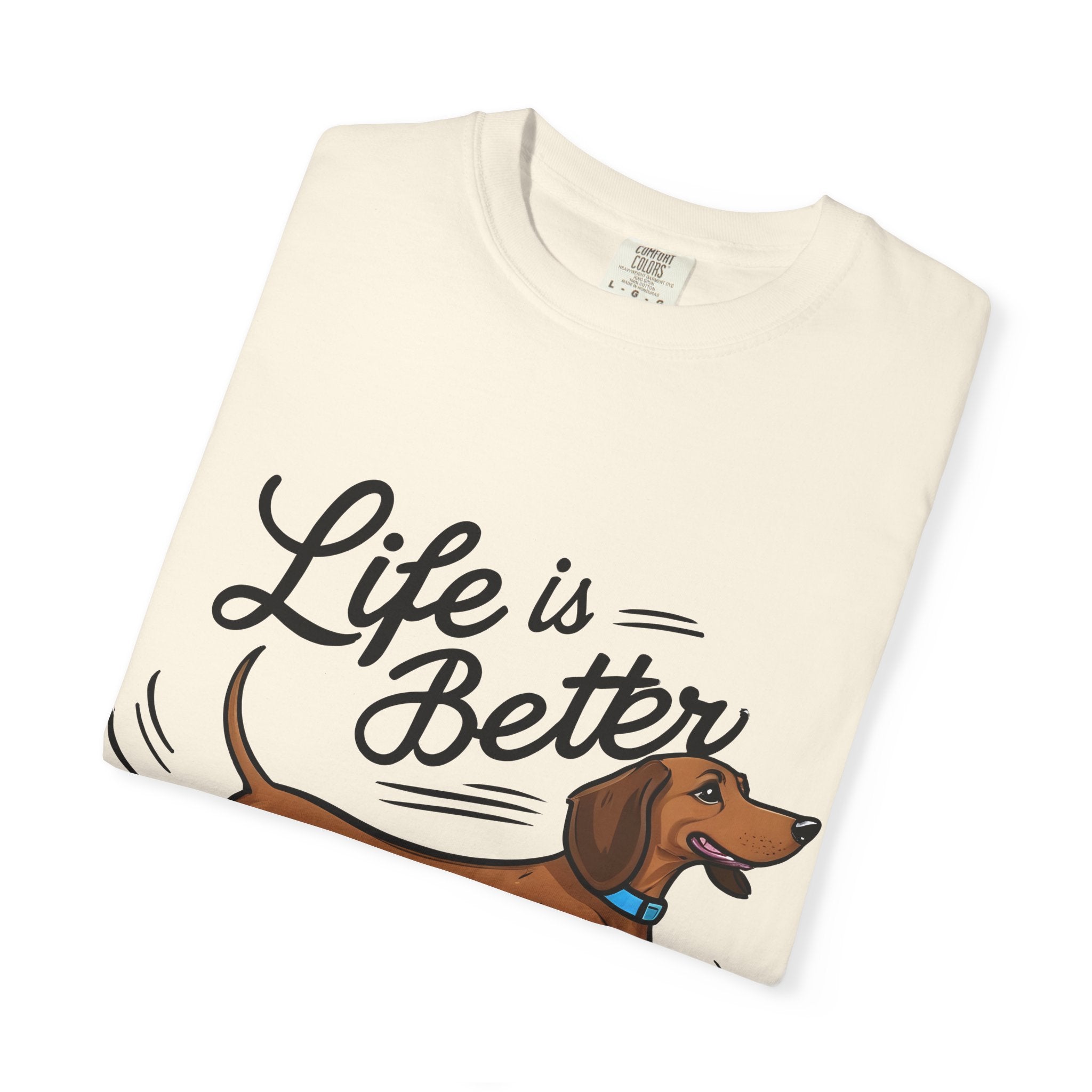 Dachshund T-Shirt – "Life Is Better With a Dachshund" Cute Sausage Dog Tee