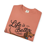 Dachshund T-Shirt – "Life Is Better With a Dachshund" Cute Sausage Dog Tee