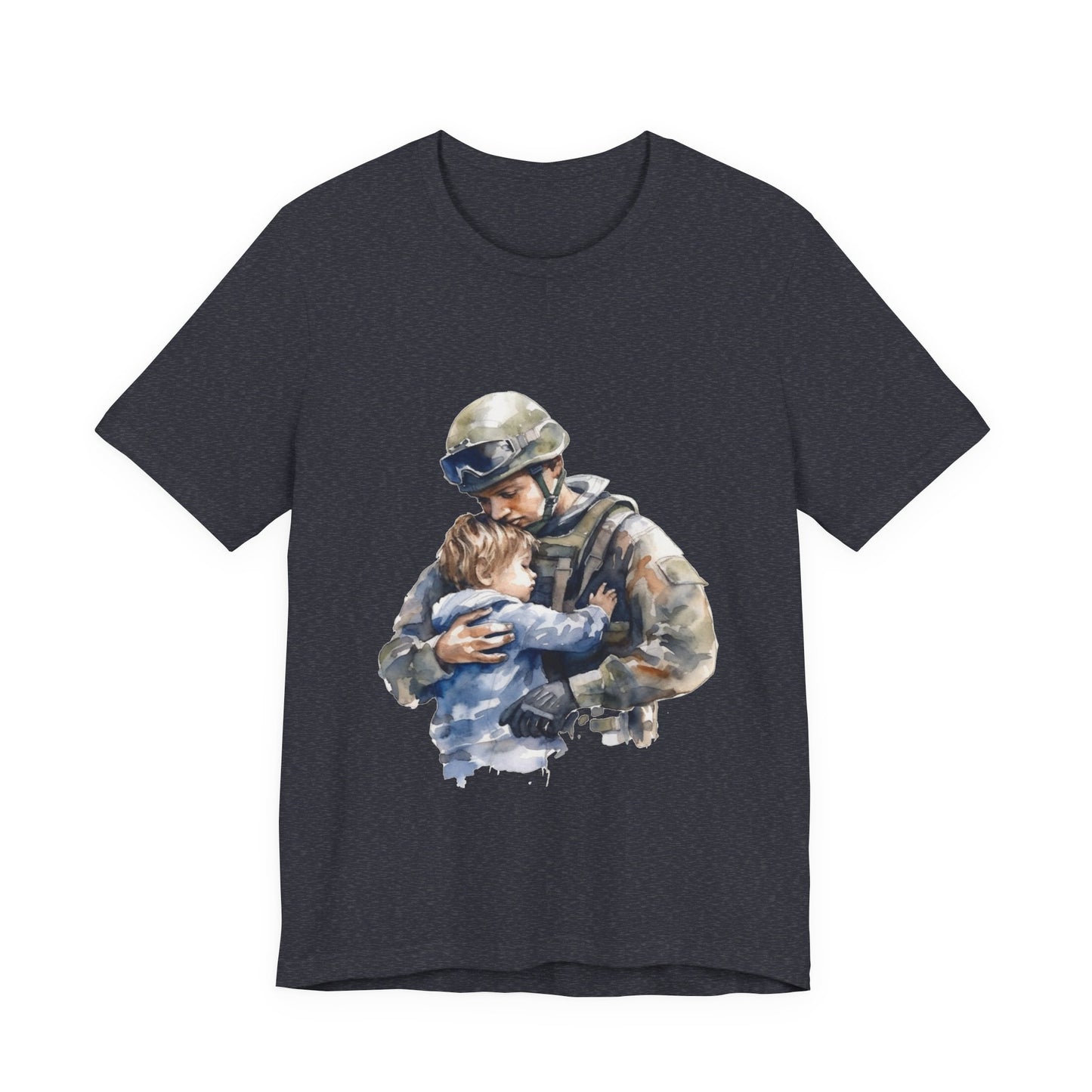 Soldier Embrace T‑Shirt — Military Dad Hug Design