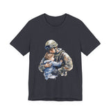 Soldier Embrace T‑Shirt — Military Dad Hug Design