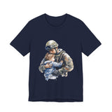 Soldier Embrace T‑Shirt — Military Dad Hug Design