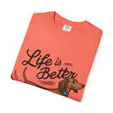 Dachshund T-Shirt – "Life Is Better With a Dachshund" Cute Sausage Dog Tee