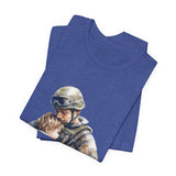 Soldier Embrace T‑Shirt — Military Dad Hug Design