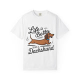 Dachshund T-Shirt – "Life Is Better With a Dachshund" Cute Sausage Dog Tee