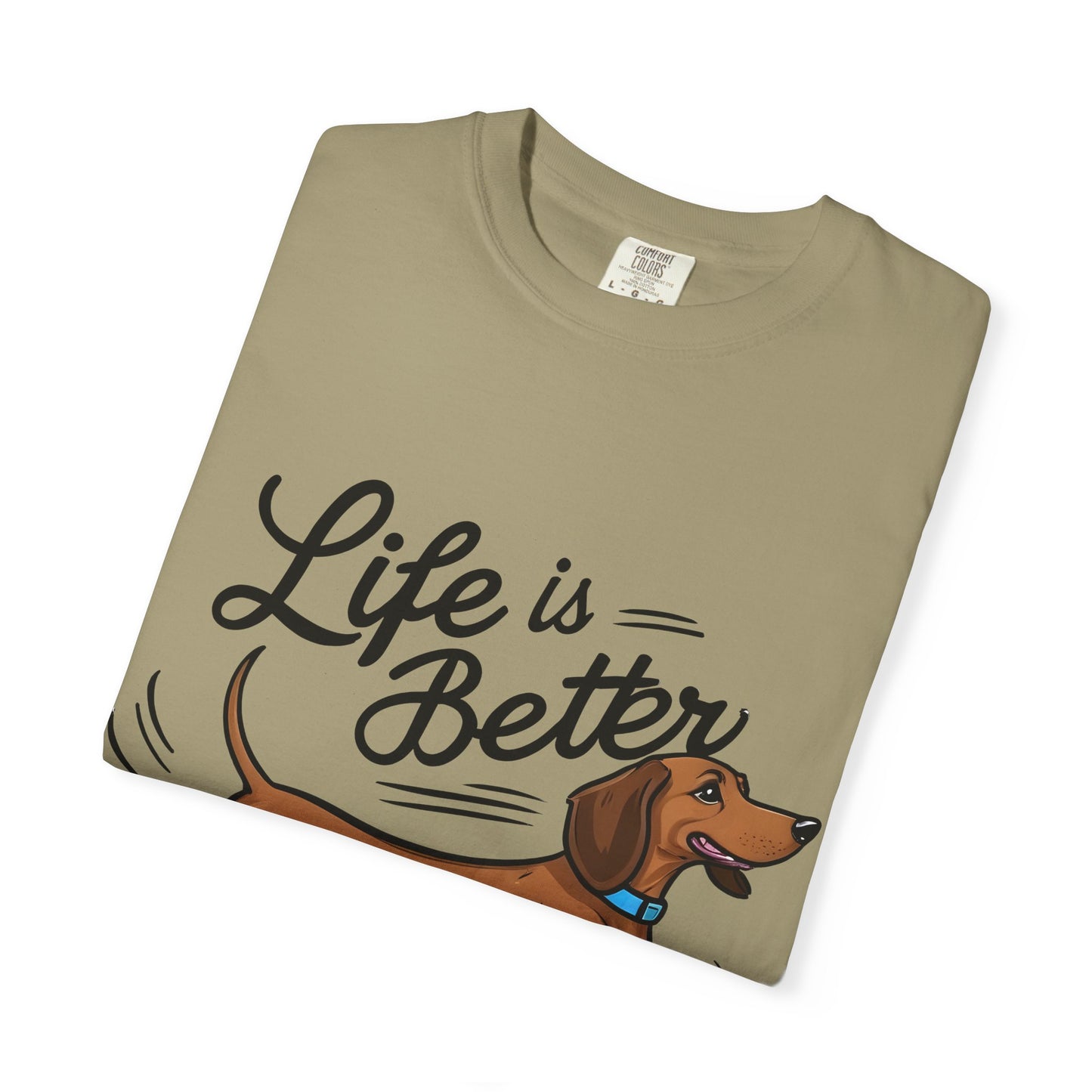 Dachshund T-Shirt – "Life Is Better With a Dachshund" Cute Sausage Dog Tee