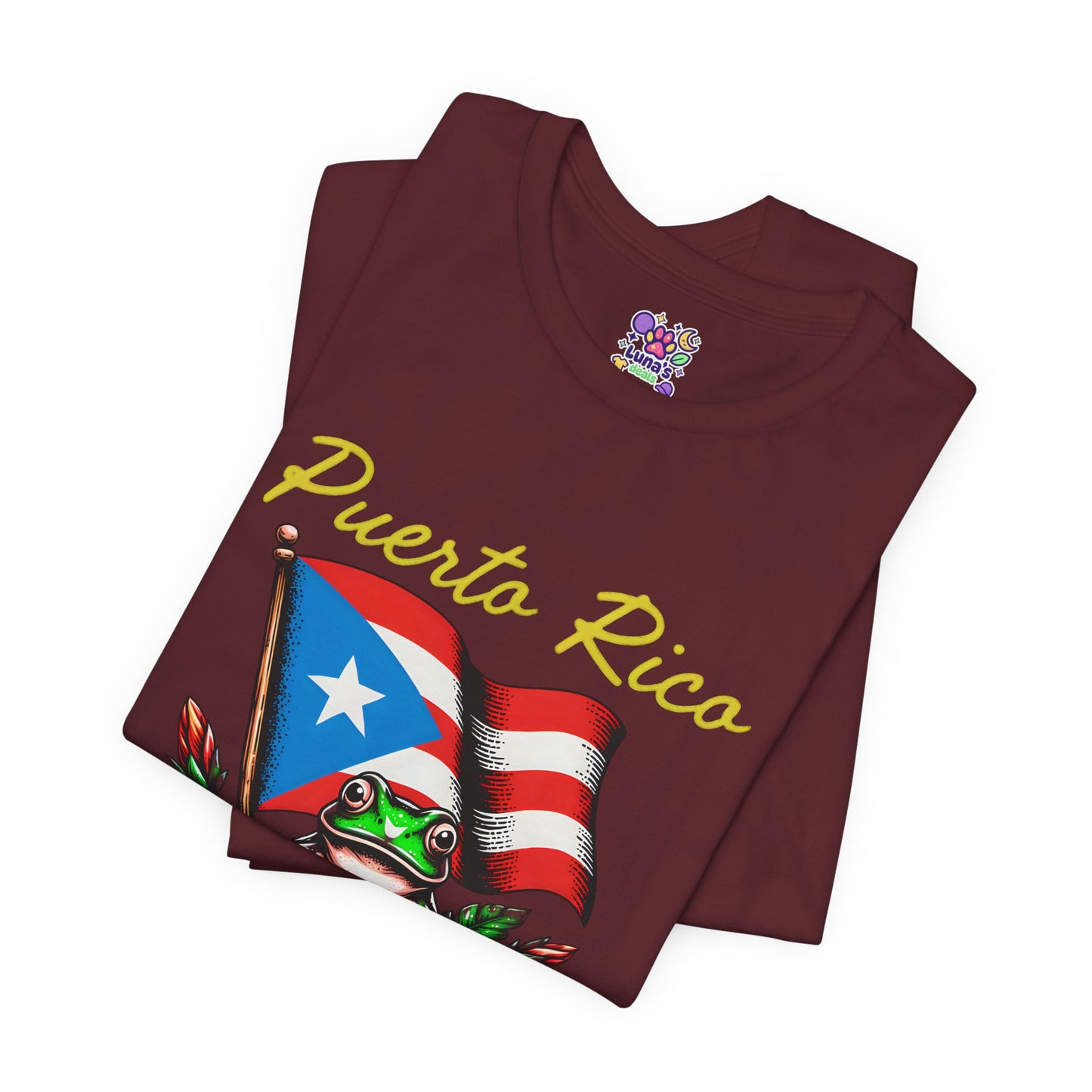 Puerto Rico Flag Coquí T-Shirt — Tropical Hibiscus Island Pride Tee