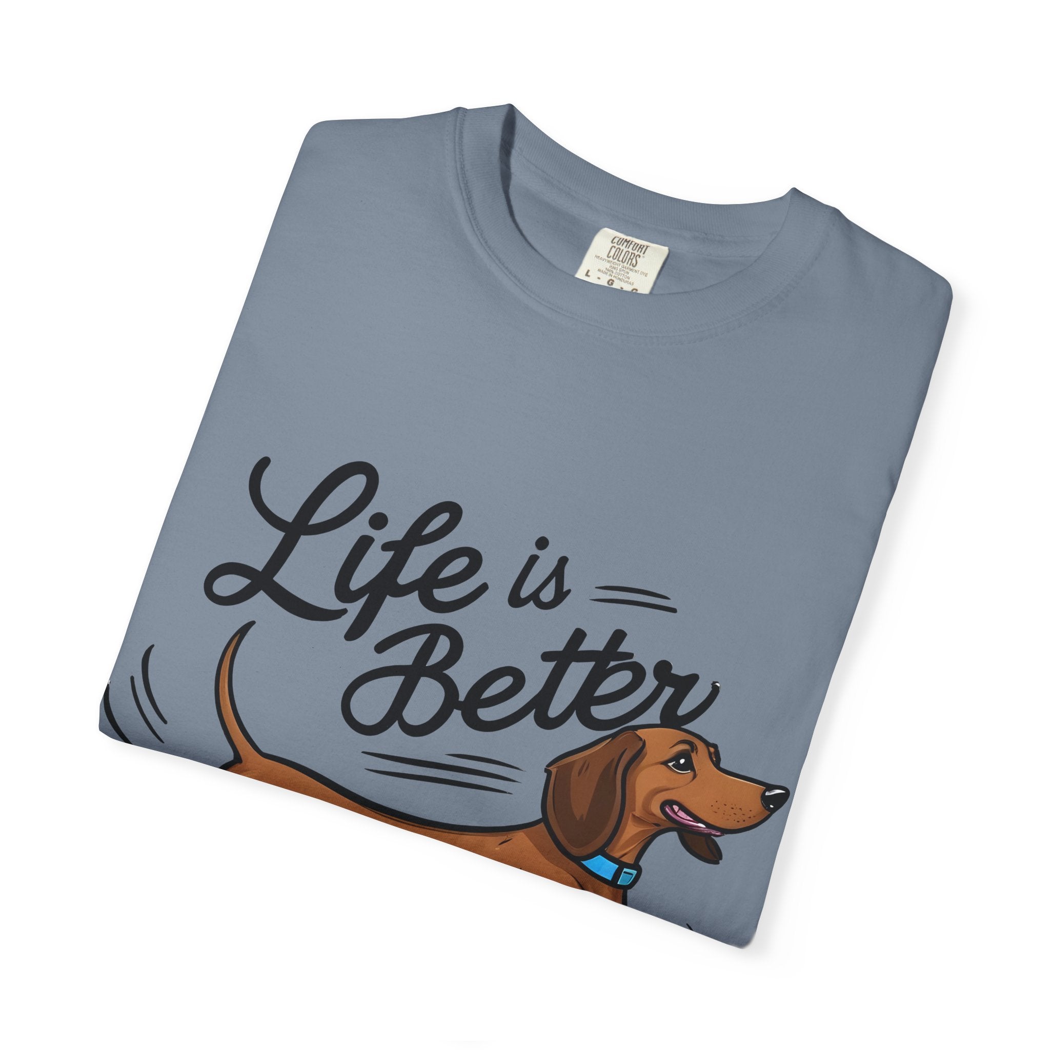 Dachshund T-Shirt – "Life Is Better With a Dachshund" Cute Sausage Dog Tee