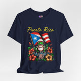 Puerto Rico Flag Coquí T-Shirt — Tropical Hibiscus Island Pride Tee