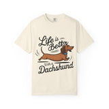 Dachshund T-Shirt – "Life Is Better With a Dachshund" Cute Sausage Dog Tee