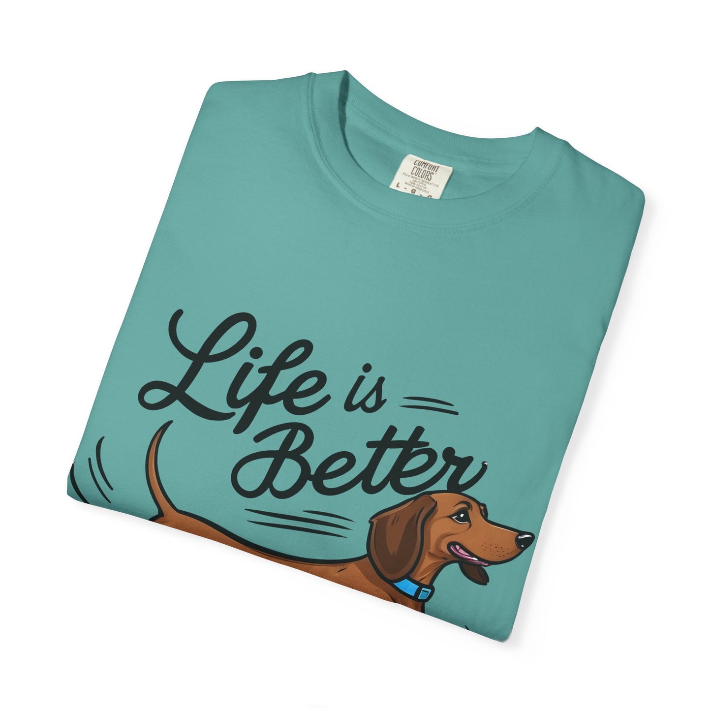 Dachshund T-Shirt – "Life Is Better With a Dachshund" Cute Sausage Dog Tee
