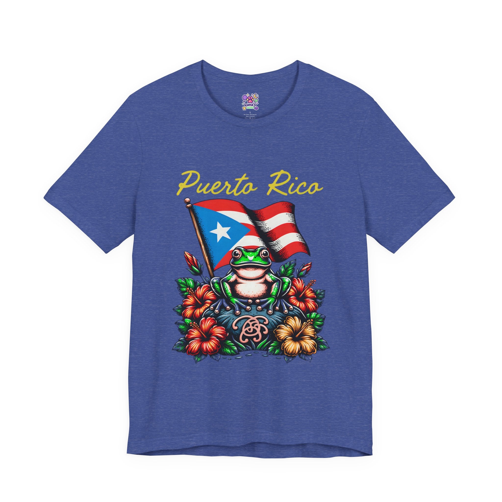 Puerto Rico Flag Coquí T-Shirt — Tropical Hibiscus Island Pride Tee