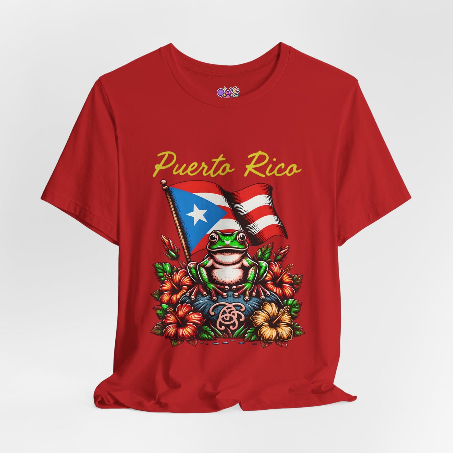 Puerto Rico Flag Coquí T-Shirt — Tropical Hibiscus Island Pride Tee
