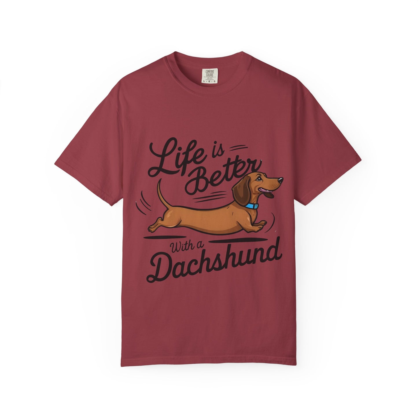 Dachshund T-Shirt – "Life Is Better With a Dachshund" Cute Sausage Dog Tee