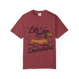 Dachshund T-Shirt – "Life Is Better With a Dachshund" Cute Sausage Dog Tee