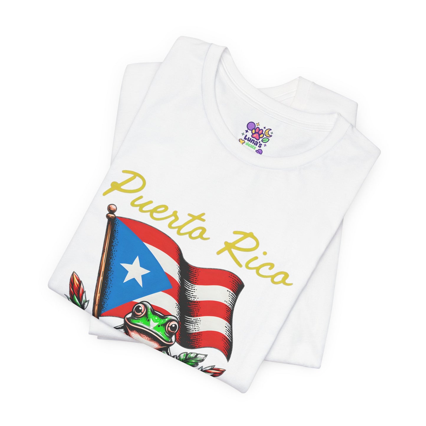 Puerto Rico Flag Coquí T-Shirt — Tropical Hibiscus Island Pride Tee