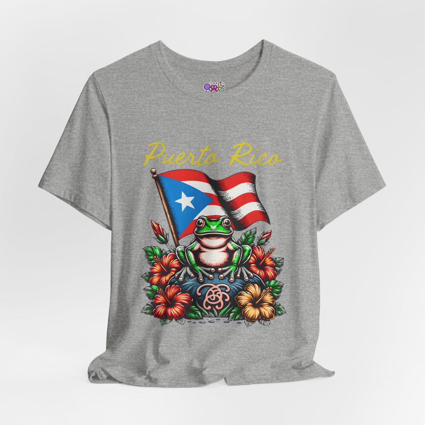 Puerto Rico Flag Coquí T-Shirt — Tropical Hibiscus Island Pride Tee