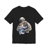 Soldier Embrace T‑Shirt — Military Dad Hug Design