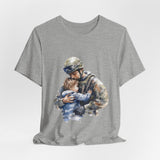 Soldier Embrace T‑Shirt — Military Dad Hug Design