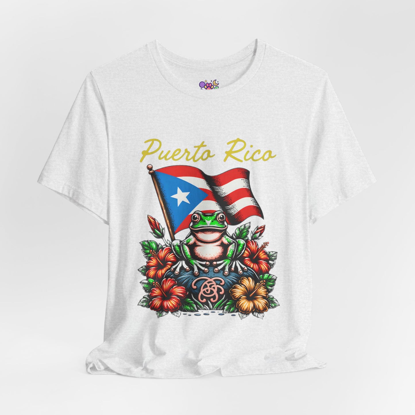 Puerto Rico Flag Coquí T-Shirt — Tropical Hibiscus Island Pride Tee