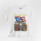Puerto Rico Flag Coquí T-Shirt — Tropical Hibiscus Island Pride Tee