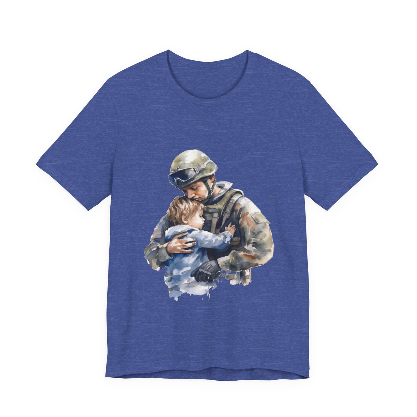 Soldier Embrace T‑Shirt — Military Dad Hug Design