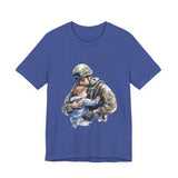 Soldier Embrace T‑Shirt — Military Dad Hug Design