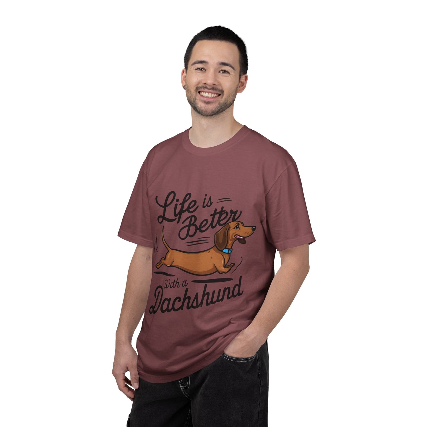 Dachshund T-Shirt – "Life Is Better With a Dachshund" Cute Sausage Dog Tee