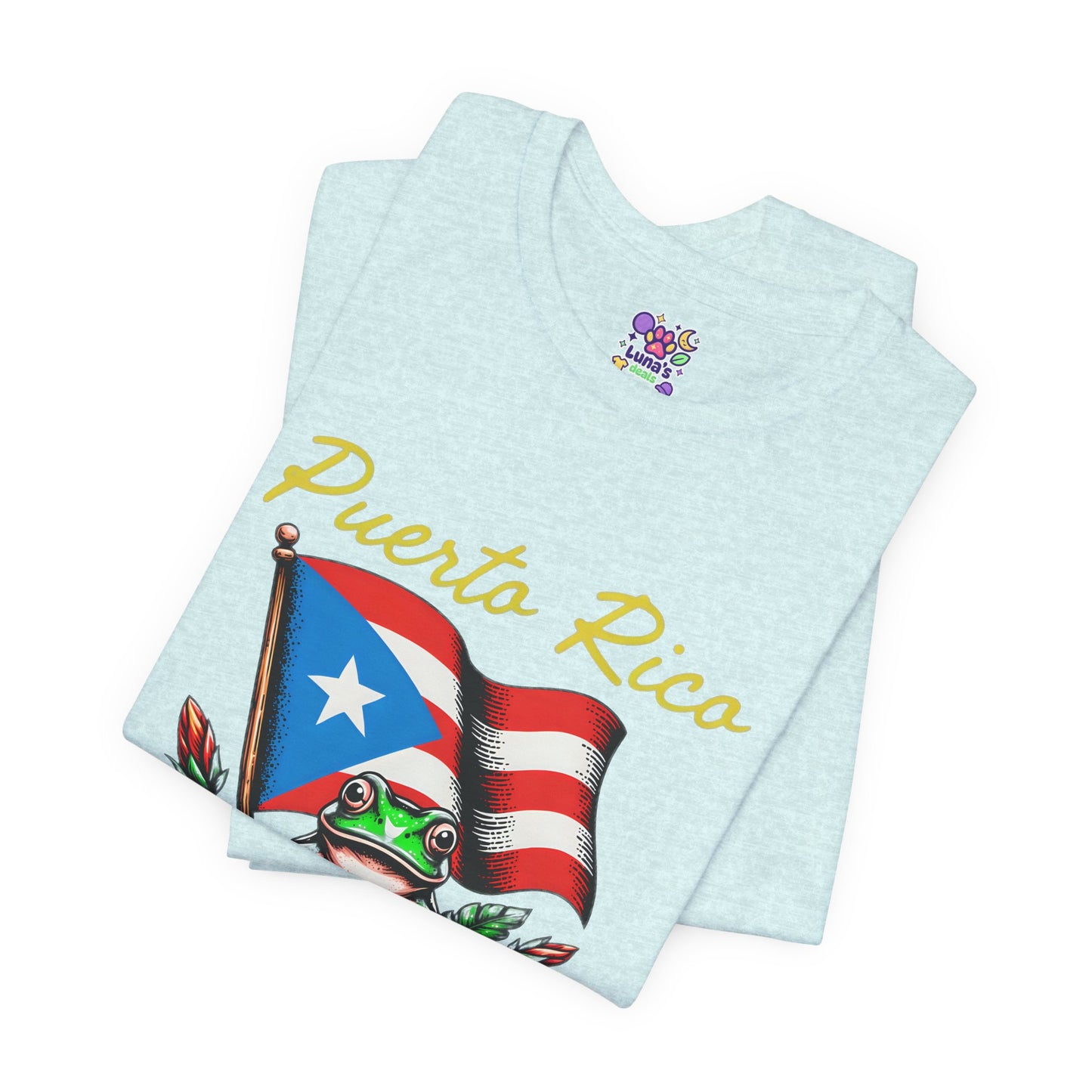 Puerto Rico Flag Coquí T-Shirt — Tropical Hibiscus Island Pride Tee