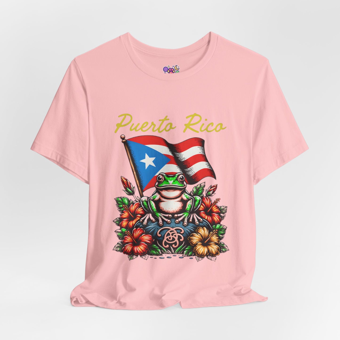 Puerto Rico Flag Coquí T-Shirt — Tropical Hibiscus Island Pride Tee