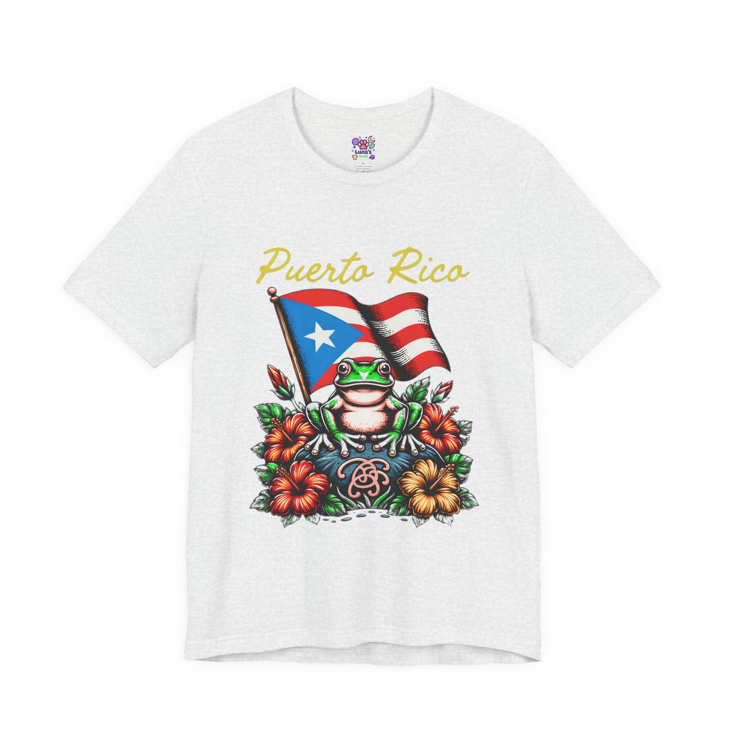 Puerto Rico Flag Coquí T-Shirt — Tropical Hibiscus Island Pride Tee