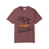 Dachshund T-Shirt – "Life Is Better With a Dachshund" Cute Sausage Dog Tee