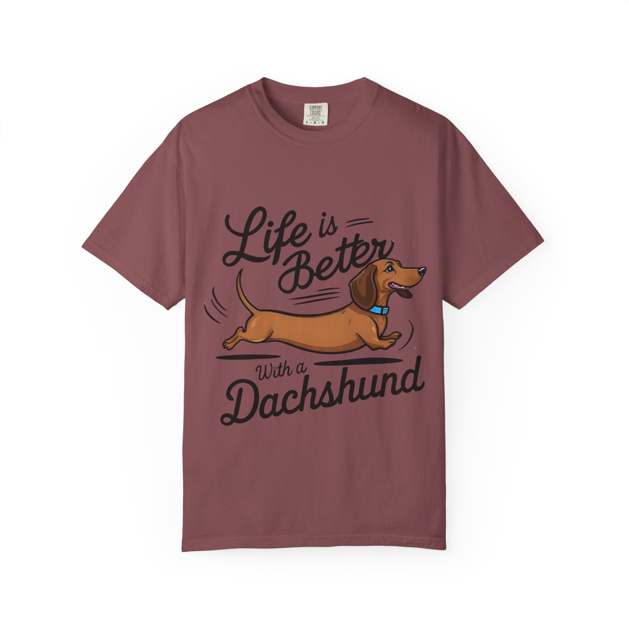 Dachshund T-Shirt – "Life Is Better With a Dachshund" Cute Sausage Dog Tee