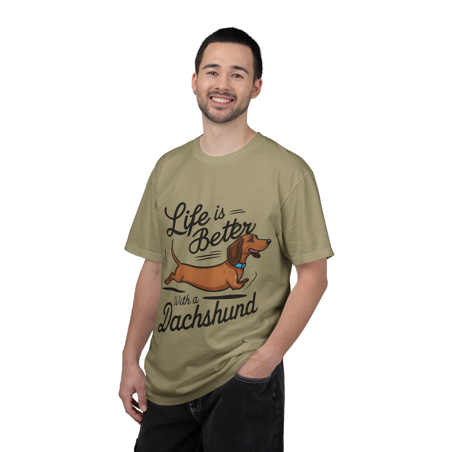 Dachshund T-Shirt – "Life Is Better With a Dachshund" Cute Sausage Dog Tee