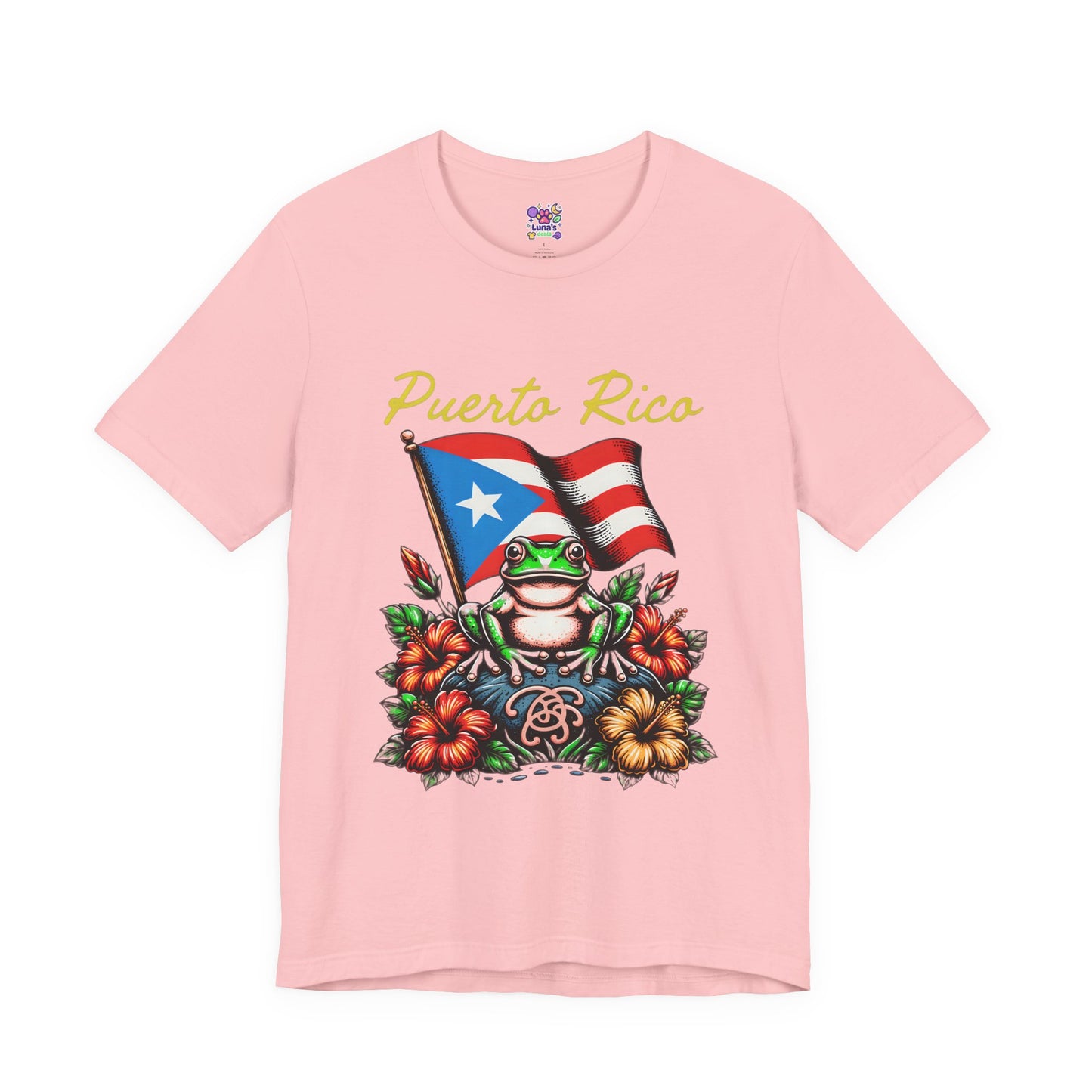 Puerto Rico Flag Coquí T-Shirt — Tropical Hibiscus Island Pride Tee