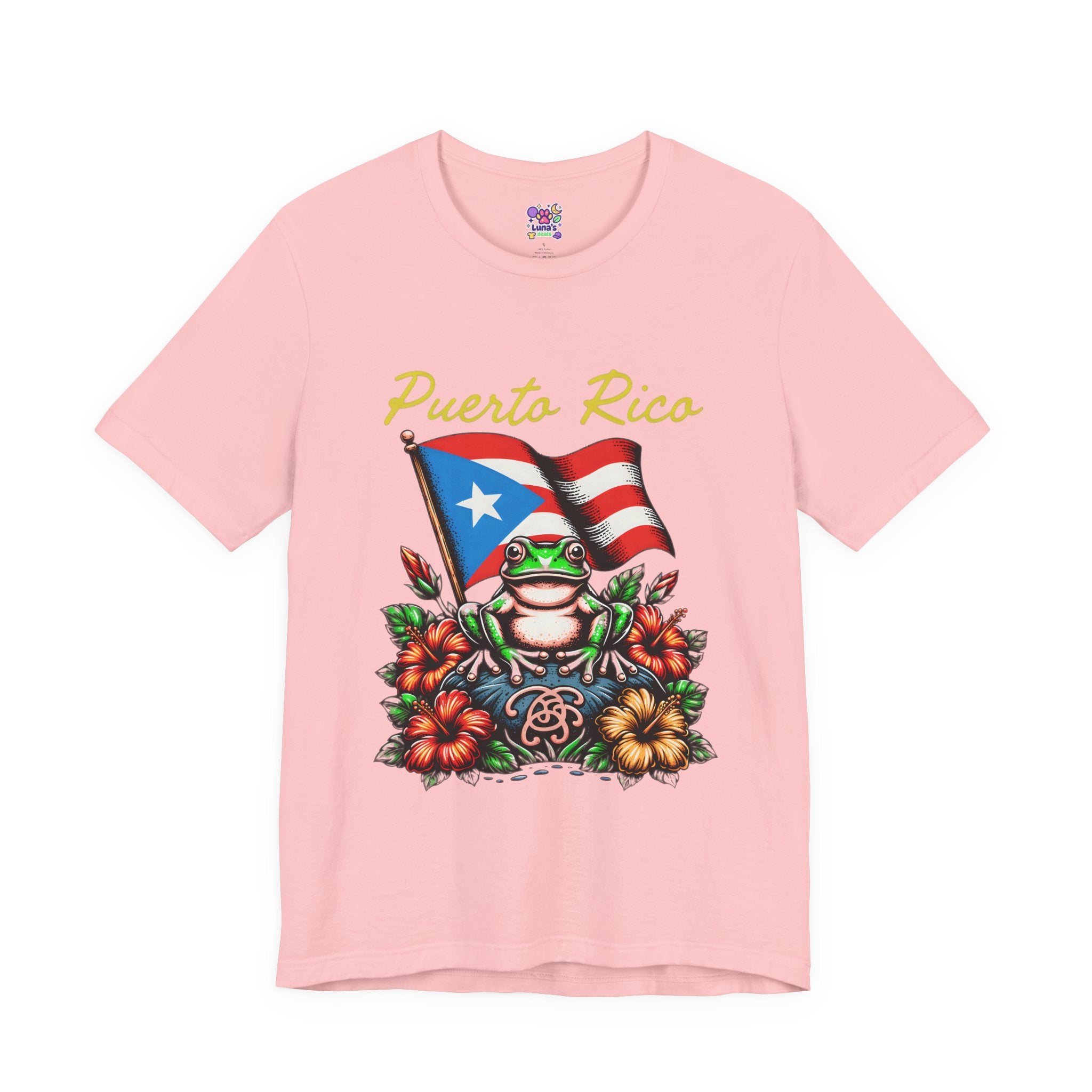 Puerto Rico Flag Coquí T-Shirt — Tropical Hibiscus Island Pride Tee