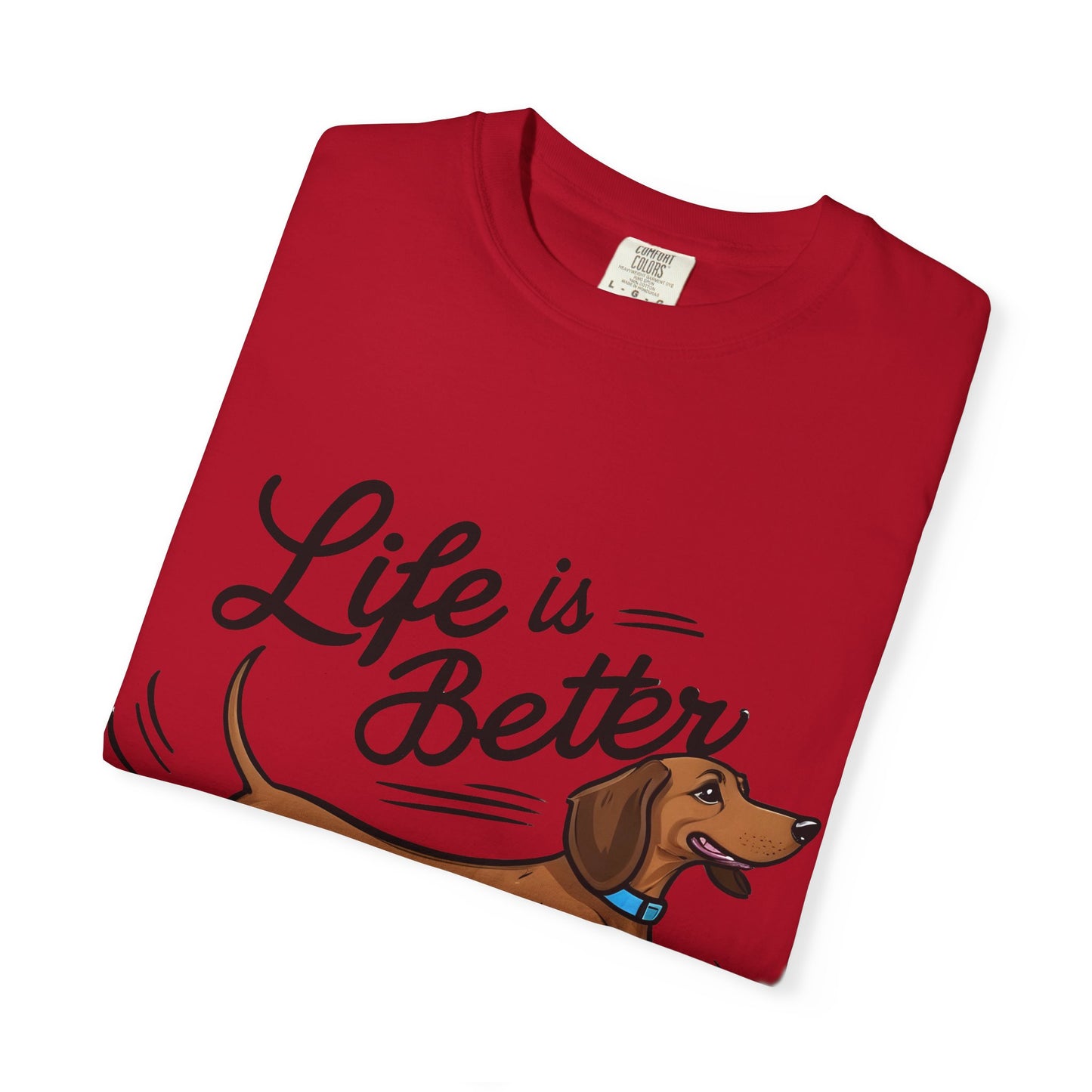 Dachshund T-Shirt – "Life Is Better With a Dachshund" Cute Sausage Dog Tee