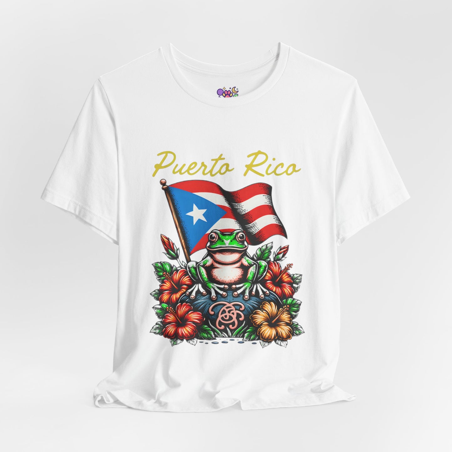 Puerto Rico Flag Coquí T-Shirt — Tropical Hibiscus Island Pride Tee