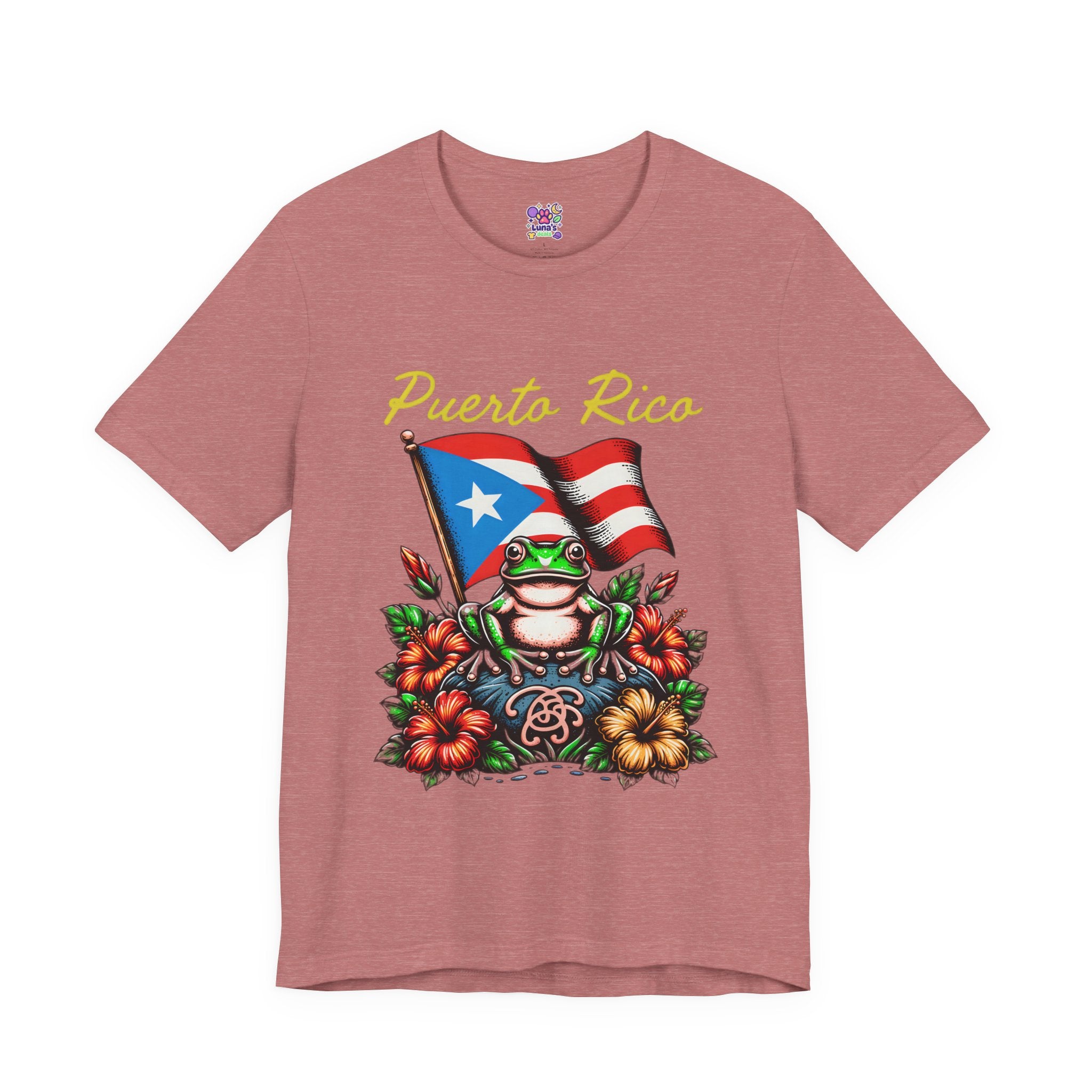 Puerto Rico Flag Coquí T-Shirt — Tropical Hibiscus Island Pride Tee