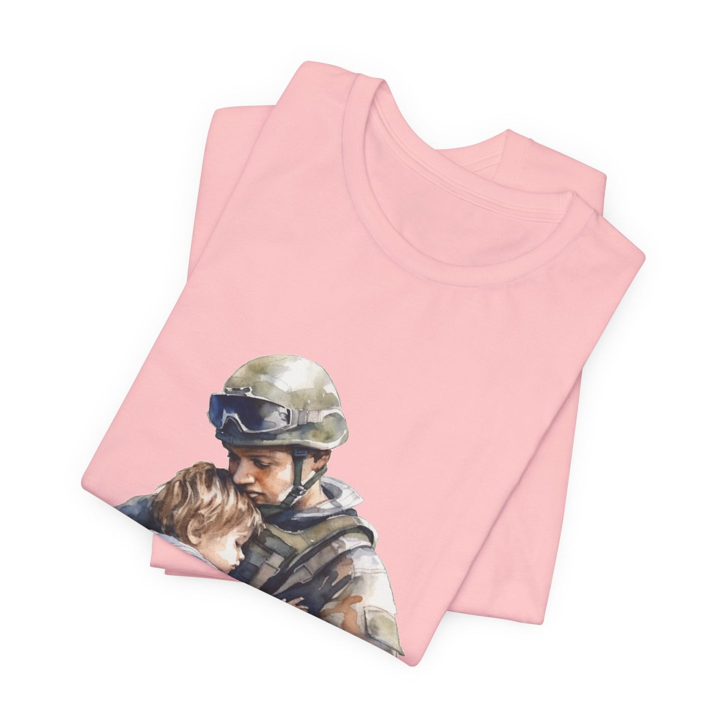 Soldier Embrace T‑Shirt — Military Dad Hug Design