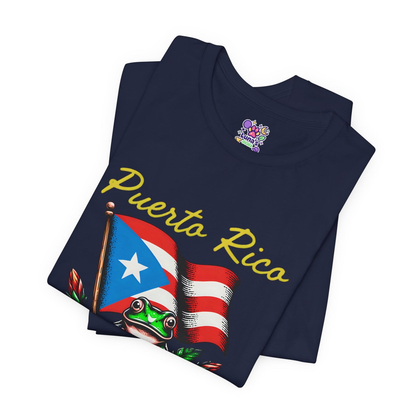 Puerto Rico Flag Coquí T-Shirt — Tropical Hibiscus Island Pride Tee