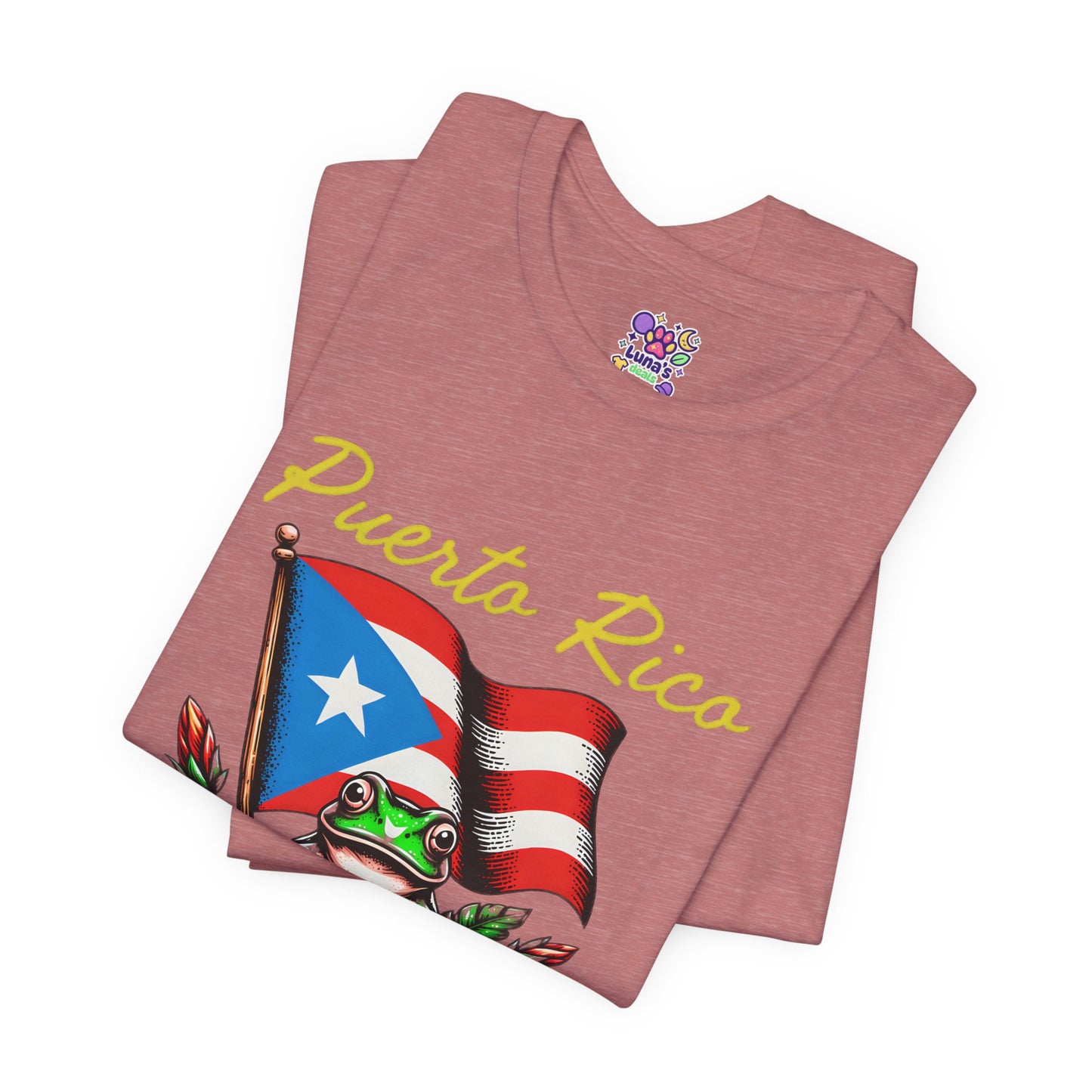 Puerto Rico Flag Coquí T-Shirt — Tropical Hibiscus Island Pride Tee