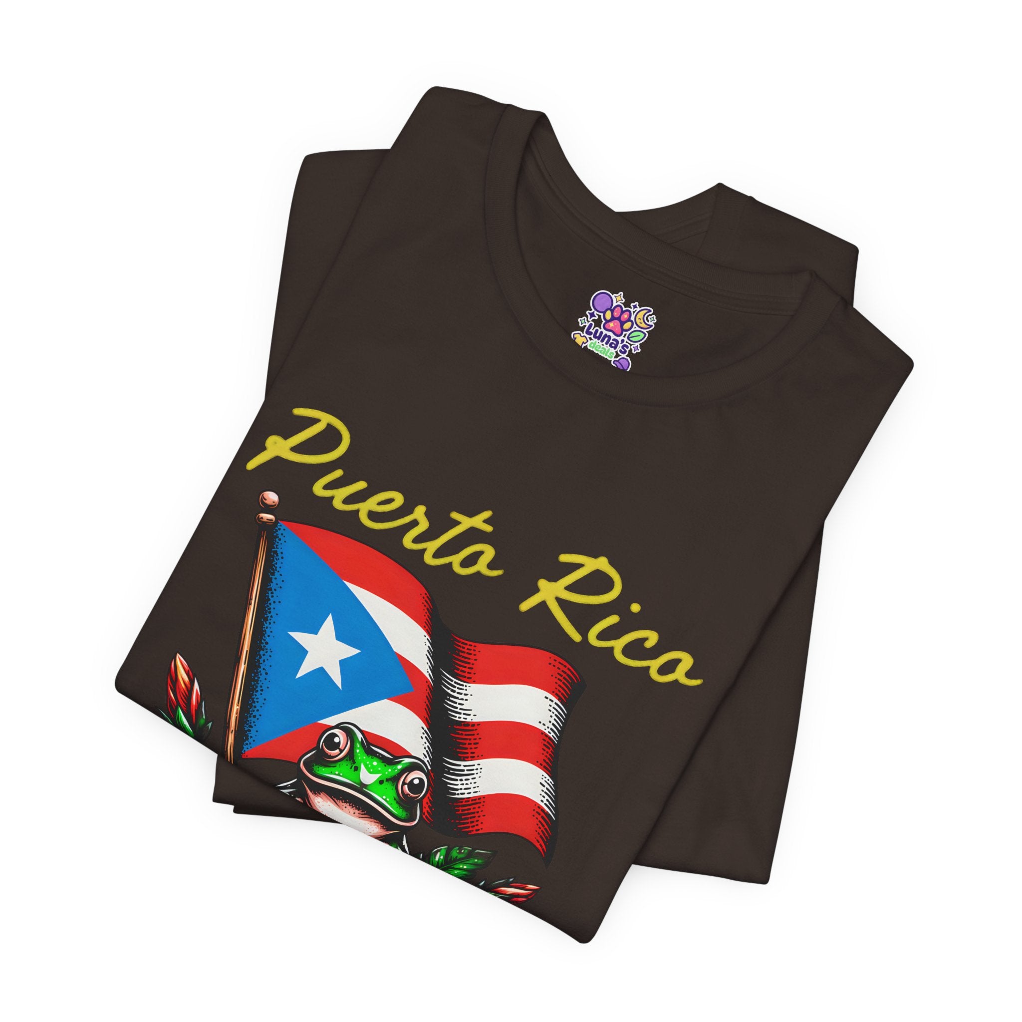 Puerto Rico Flag Coquí T-Shirt — Tropical Hibiscus Island Pride Tee