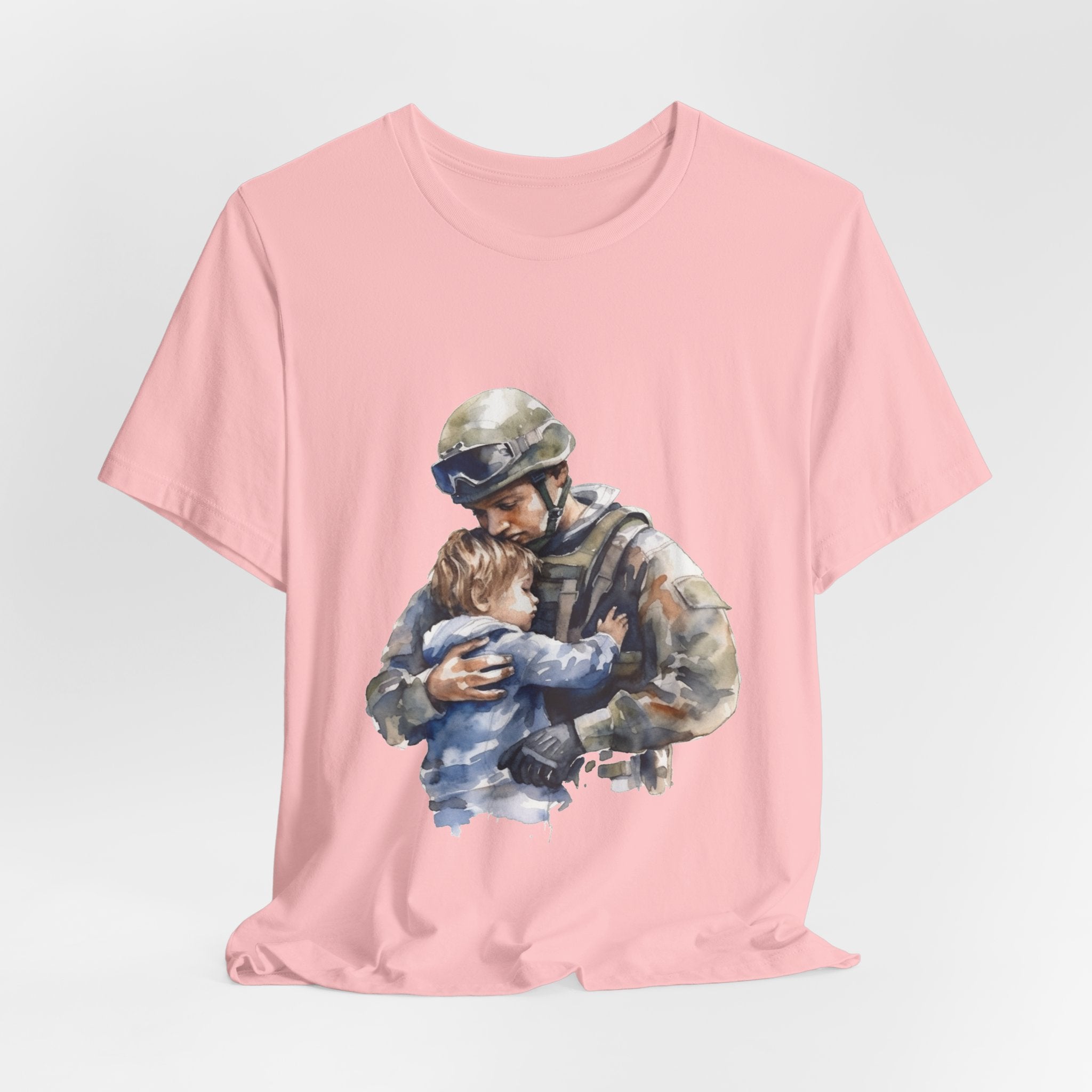 Soldier Embrace T‑Shirt — Military Dad Hug Design