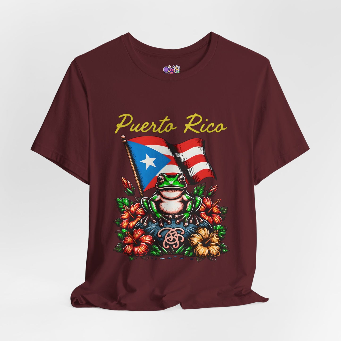 Puerto Rico Flag Coquí T-Shirt — Tropical Hibiscus Island Pride Tee