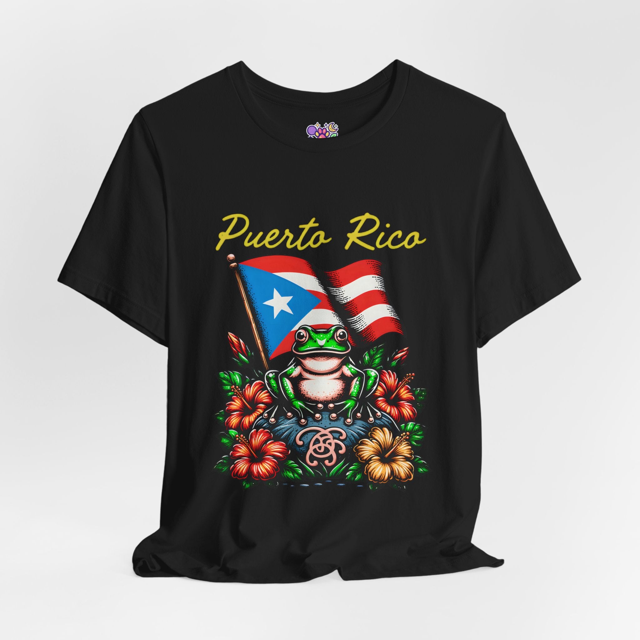 Puerto Rico Flag Coquí T-Shirt — Tropical Hibiscus Island Pride Tee