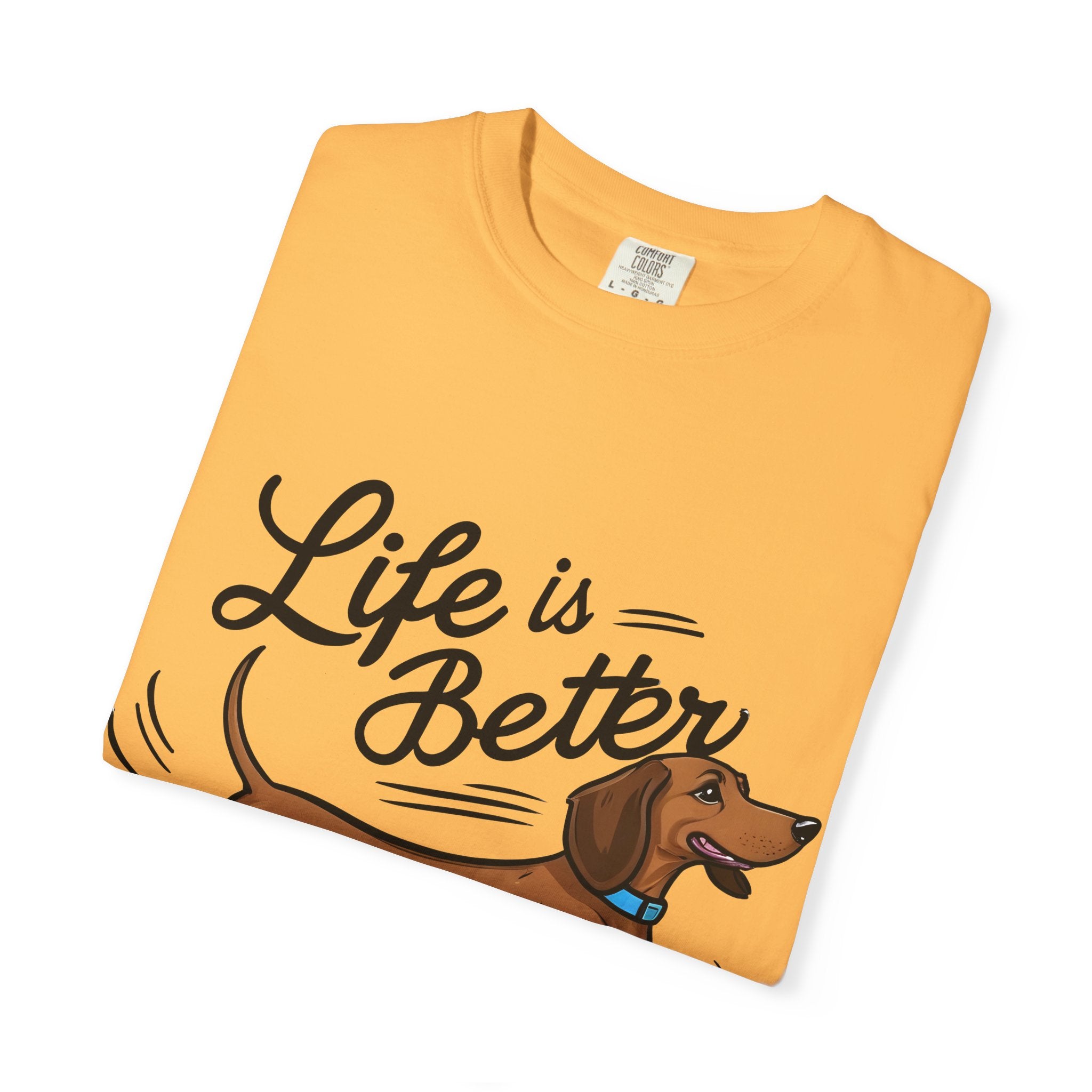 Dachshund T-Shirt – "Life Is Better With a Dachshund" Cute Sausage Dog Tee