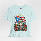 Puerto Rico Flag Coquí T-Shirt — Tropical Hibiscus Island Pride Tee
