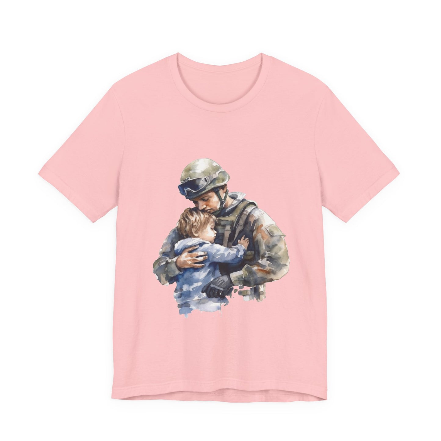 Soldier Embrace T‑Shirt — Military Dad Hug Design