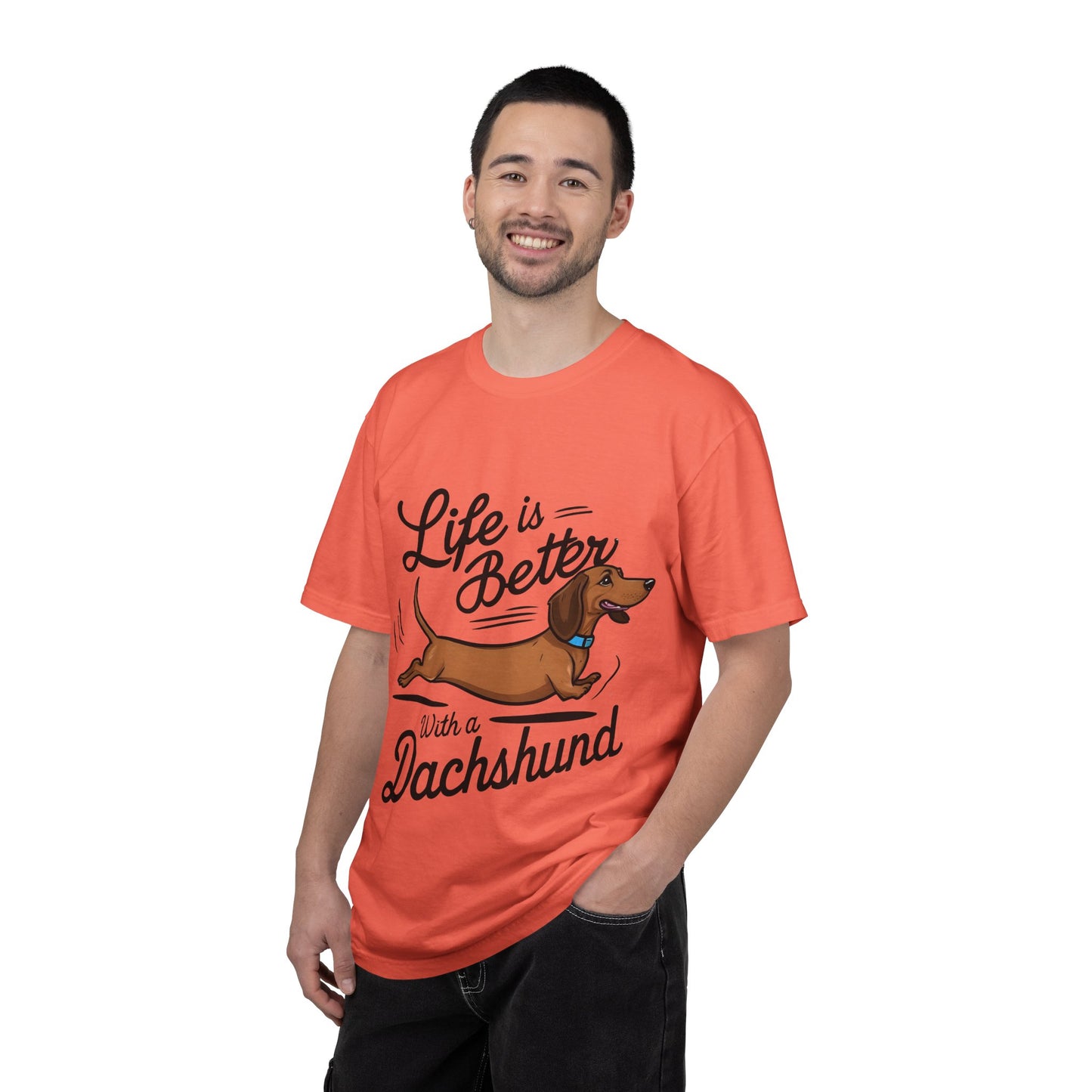 Dachshund T-Shirt – "Life Is Better With a Dachshund" Cute Sausage Dog Tee