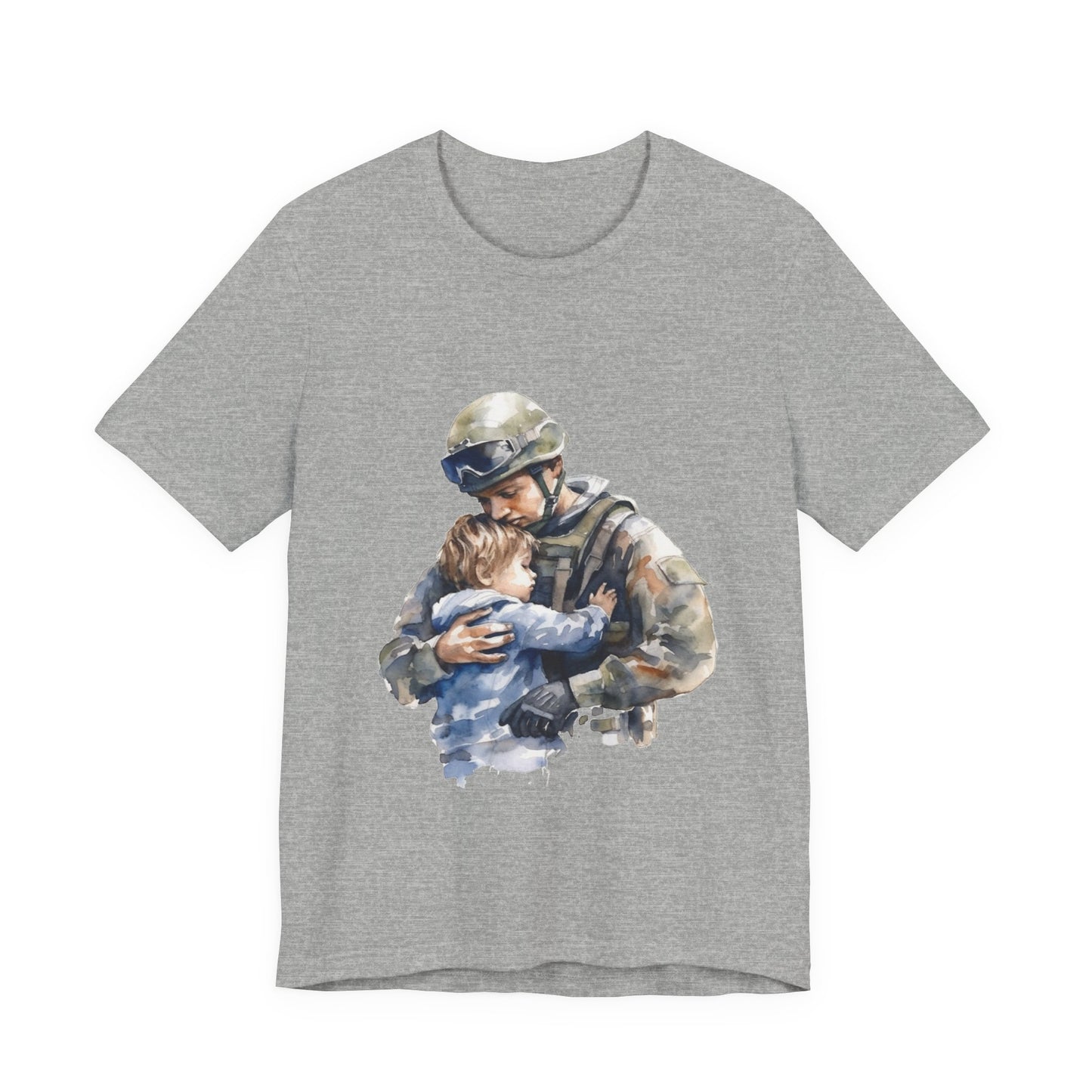 Soldier Embrace T‑Shirt — Military Dad Hug Design
